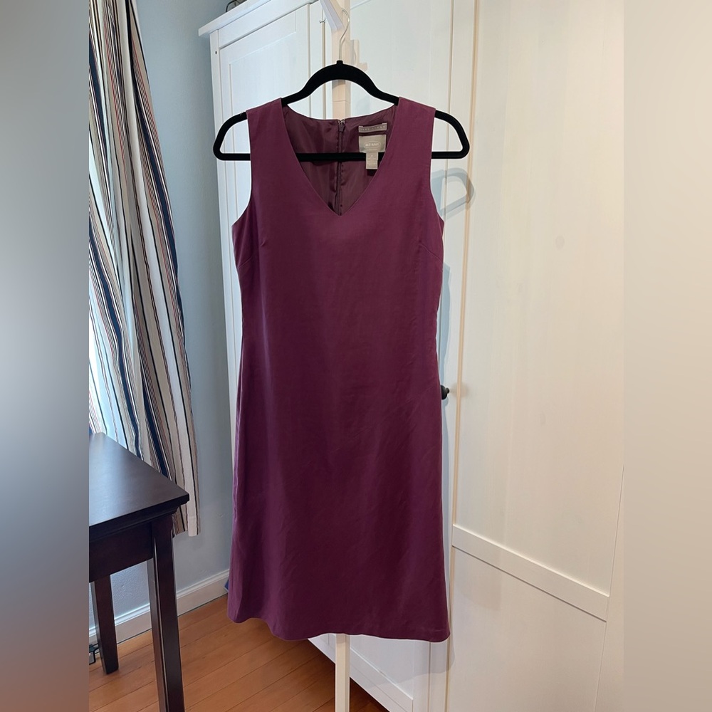 Beautiful 100% Linen Deep Purple Old Navy Sheath Dress Size 6
